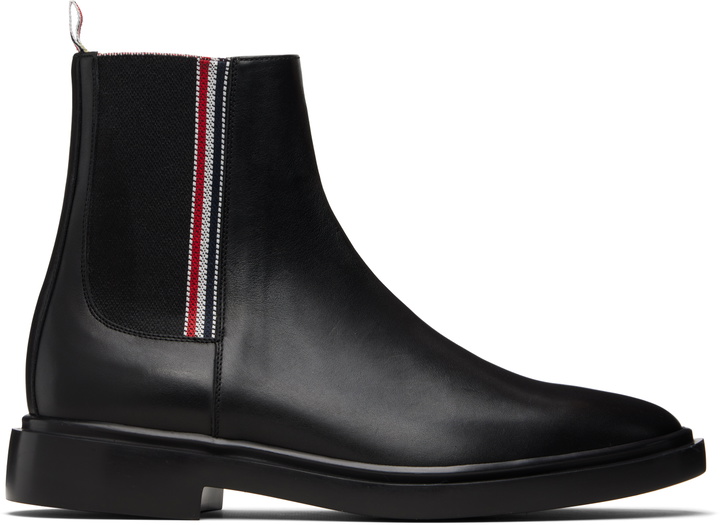THOM BROWNE - Mid Top Chelsea Boots W/ Crepe Sole Thom Browne