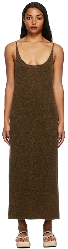 Photo: Arch The SSENSE Exclusive Brown Knit Tank Dress