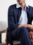 De Petrillo - Cotton-Jacquard Polo Shirt - Blue