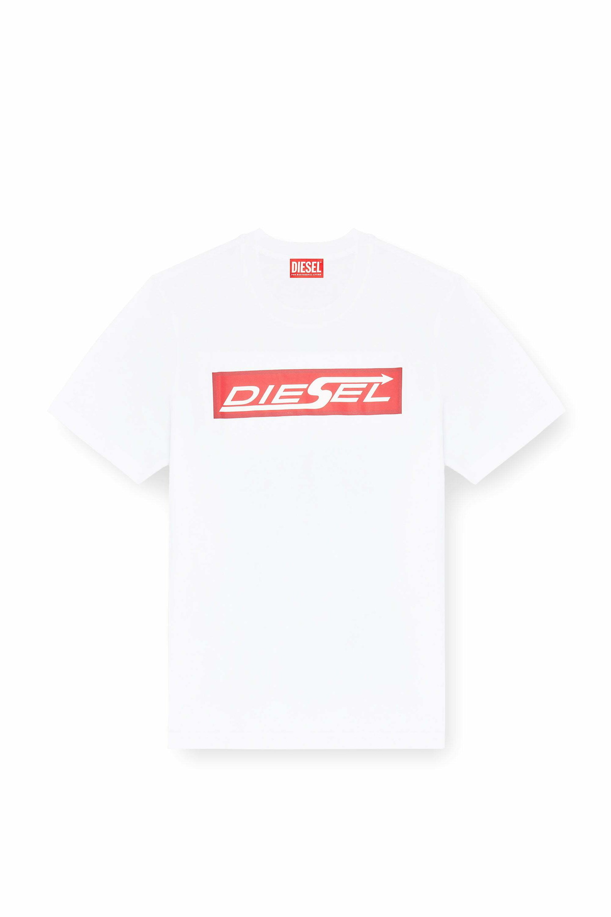 Diesel Cotton T-shirt with Diesel logo print - T-Shirts Mens in White