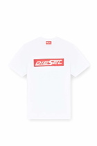 Diesel Cotton T-shirt with Diesel logo print - T-Shirts Mens in White