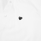 Comme des Garçons Play Men's Little Black Heart Basic Shirt in White