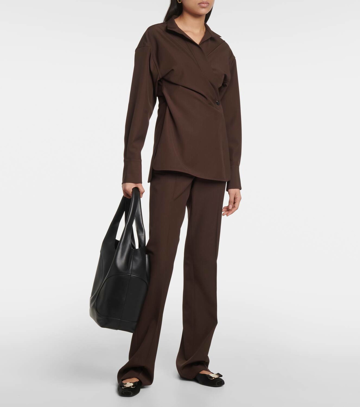 Ferragamo Zina T satin ballet flats Salvatore Ferragamo