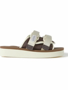 Suicoke - Moto-VPO Webbing-Trimmed Canvas Slides - Neutrals