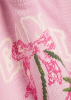 Ganni Logo-intarsia Wool-blend Vest Pink