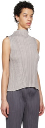Pleats Please Issey Miyake Gray Mellow Tank Top
