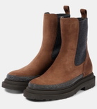 Brunello Cucinelli Monili suede Chelsea boots
