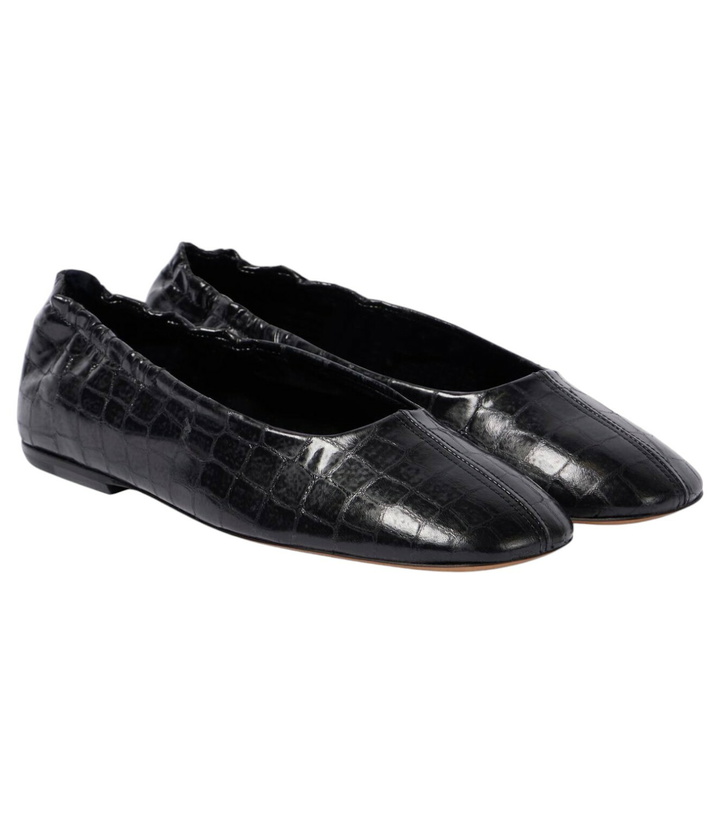 Photo: Dries Van Noten Croc-effect leather ballet flats