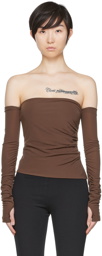 Helmut Lang SSENSE Exclusive Brown Twist Long Sleeve T-Shirt