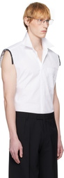 ALAINPAUL White Layered Shoulder Shirt