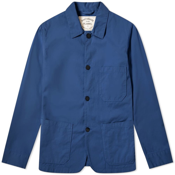 Photo: Portuguese Flannel Labura Chore Jacket Blue