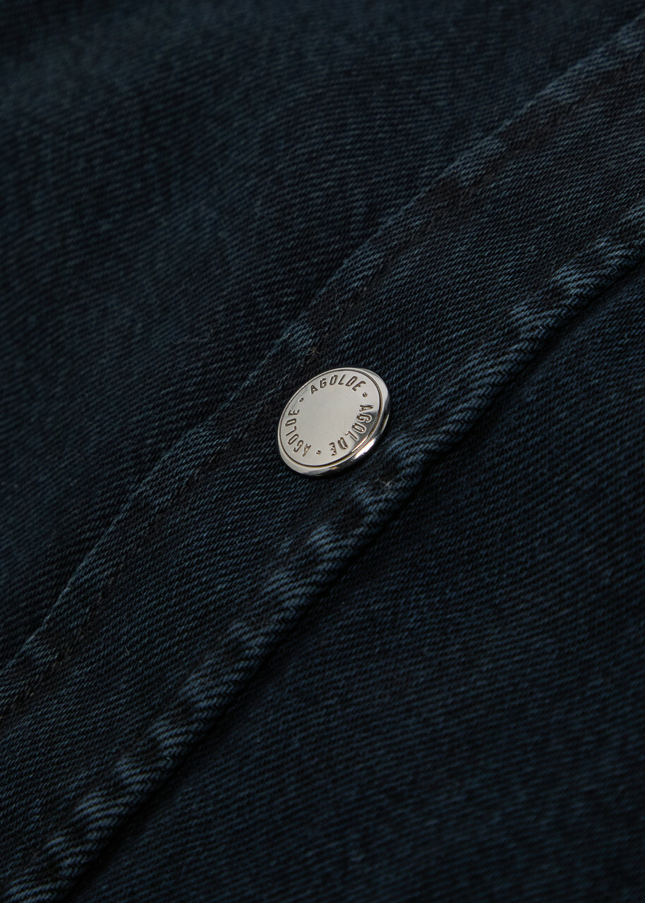 Agolde Camyrn Denim Overshirt Black