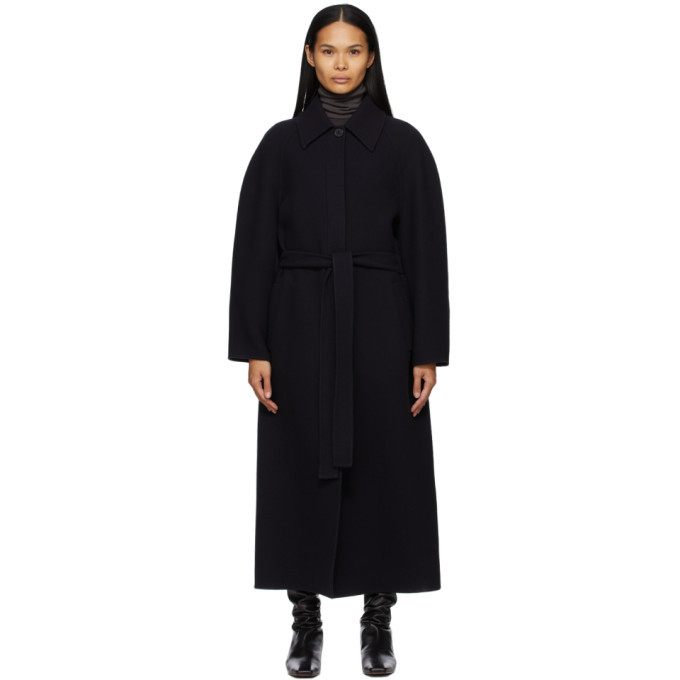 The Row Navy Wool Arlo Coat The Row