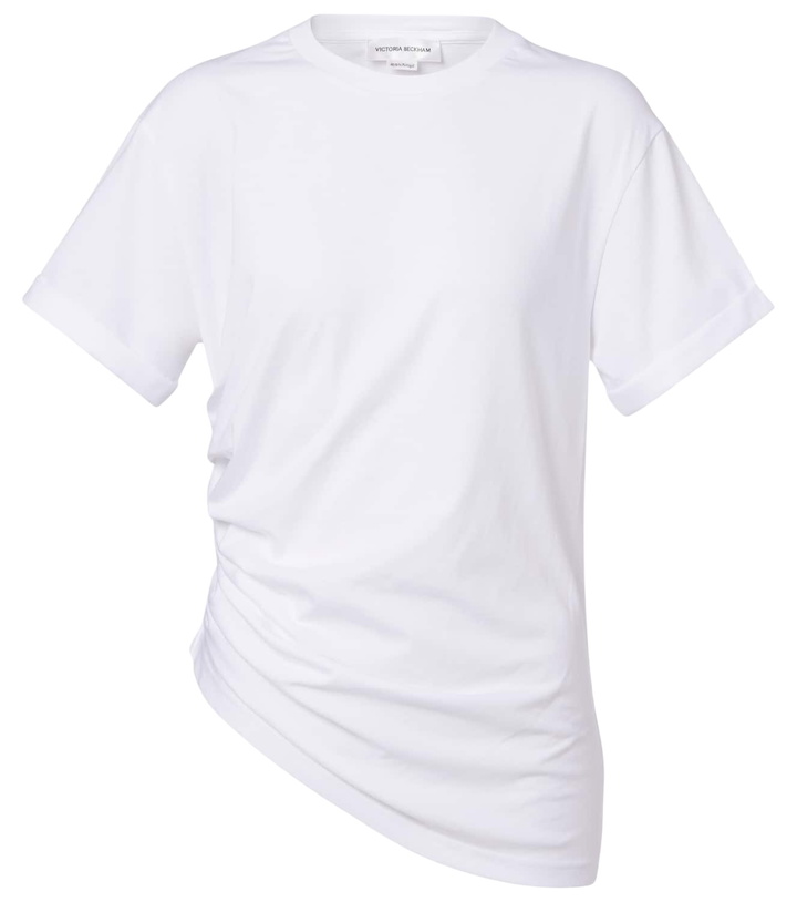 Photo: Victoria Beckham Gathered cotton jersey T-shirt