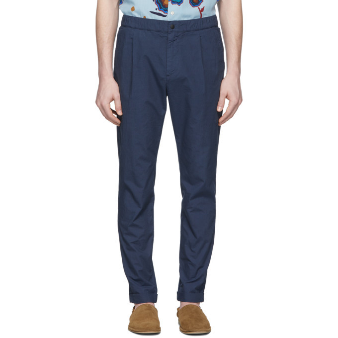 Photo: PS by Paul Smith Navy Elasticized Waist Trousers