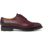 Edward Green - Caudale Textured-Leather Derby Shoes - Burgundy