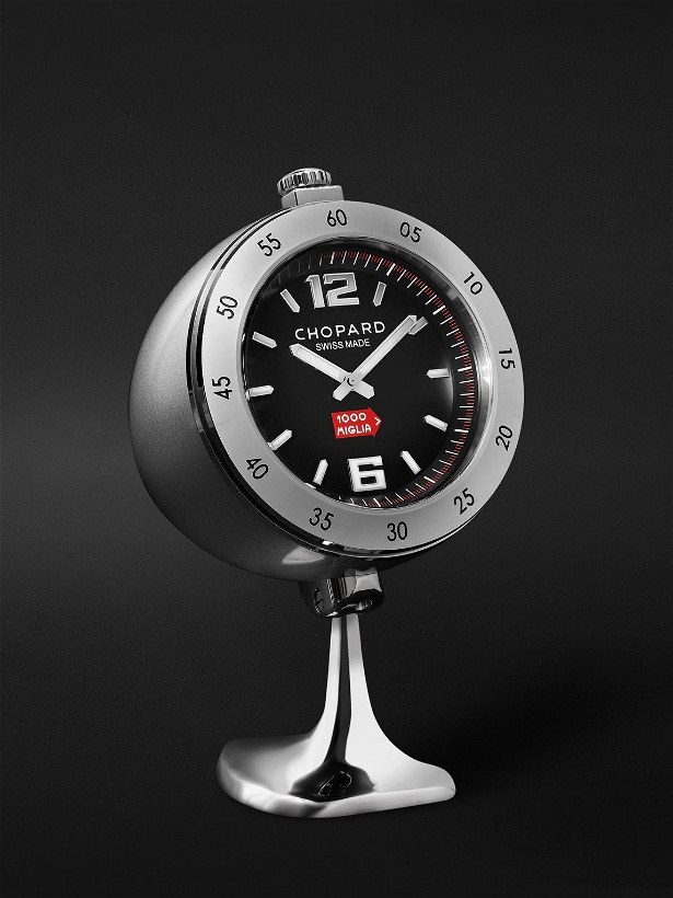 Photo: Chopard - Vintage Racing Stainless Steel Table Clock, Ref. No. 95020-0099