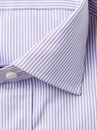 Sid Mashburn - Striped Cotton-Poplin Shirt - Purple
