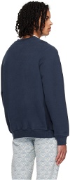 Casablanca Navy Paneled Sweatshirt