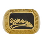 Versace Gold and Black Varsity Ring