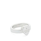 Gucci Women's Jewellery Heart Motif Ring in Silver