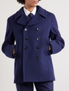 TOM FORD - Double-Breasted Wool Coat - Blue