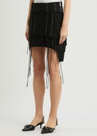 Helmut Lang Aviator Layered Stretch-jersey Mini Skirt Black