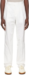 Brunello Cucinelli White Cotton Trousers