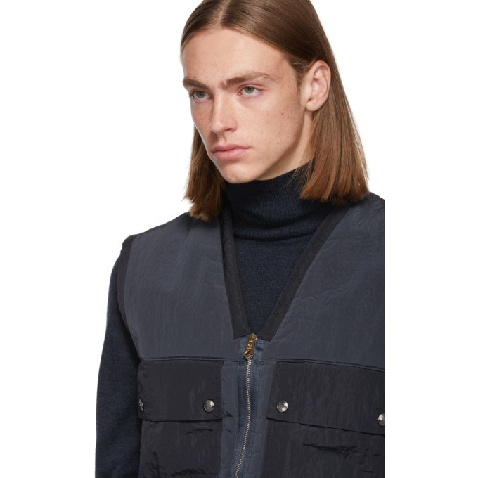 Paul Smith Navy Lined Fisherman Vest