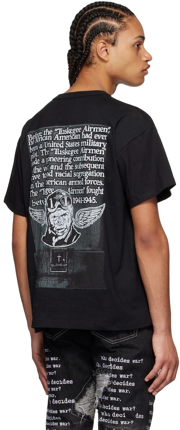 Who Decides War by MRDR BRVDO Black Barriers NY Edition Cotton T-Shirt