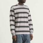 No Problemo Men's Jacquard Stripe Long Sleeve T-Shirt in Black
