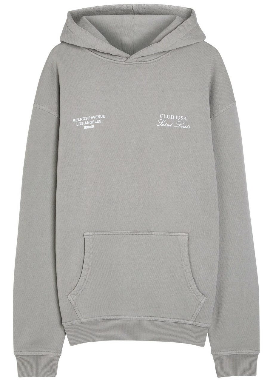 Club 1984 Melrose Hooded Cotton Sweatshirt Dark Grey