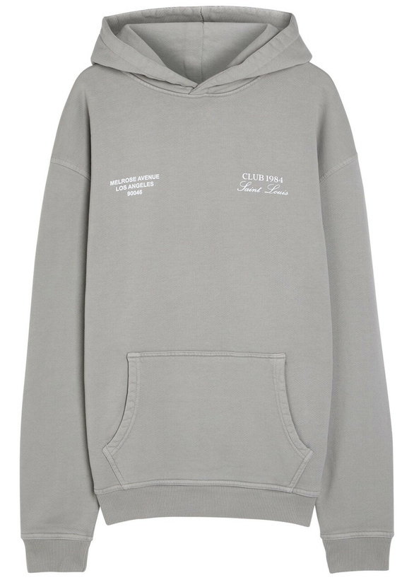 Photo: Club 1984 Melrose Hooded Cotton Sweatshirt Dark Grey