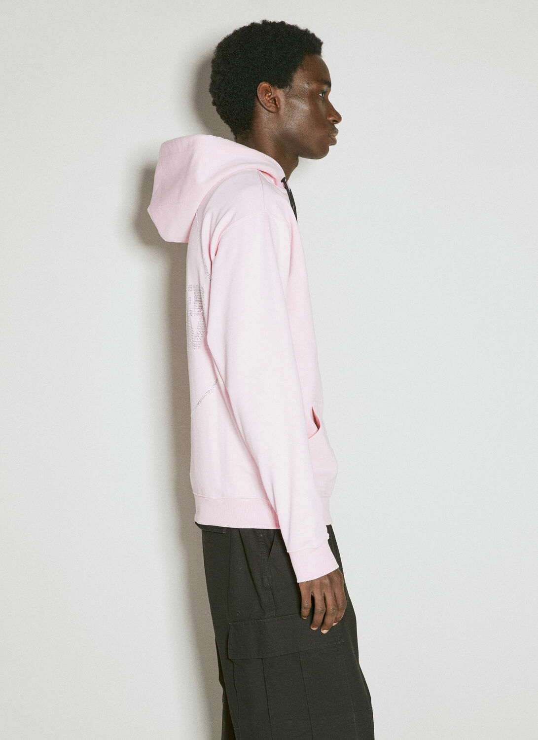 Boiler Room Hooded Sweatshirt With Diamante Logo Motifs