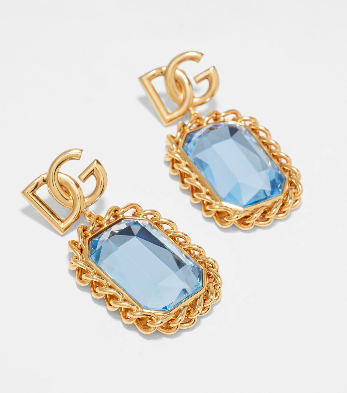 Dolce&Gabbana DG embellished clip-on earrings