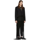 Palomo Spain Black Fringe Blazer