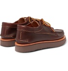 Yuketen - Blucher Rocker Leather Derby Shoes - Brown
