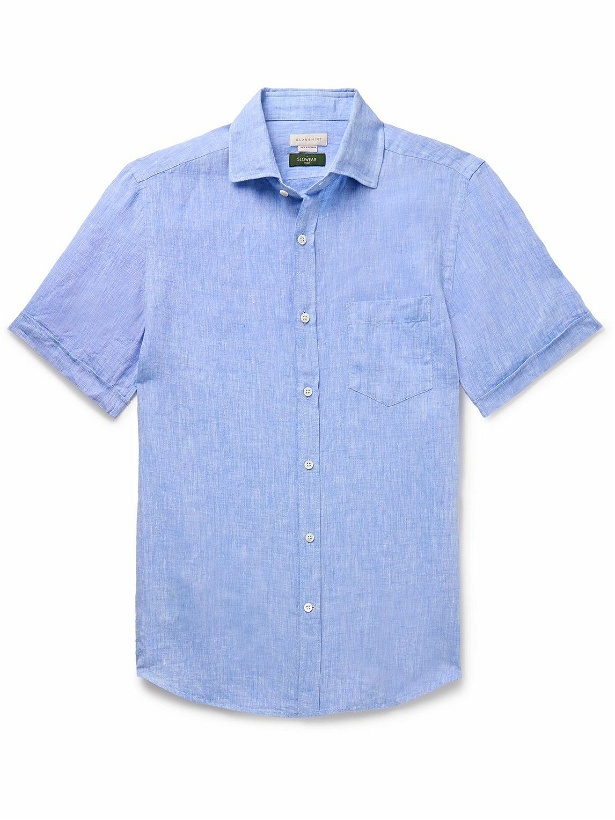 Photo: Incotex - Slim-Fit Linen Shirt - Blue