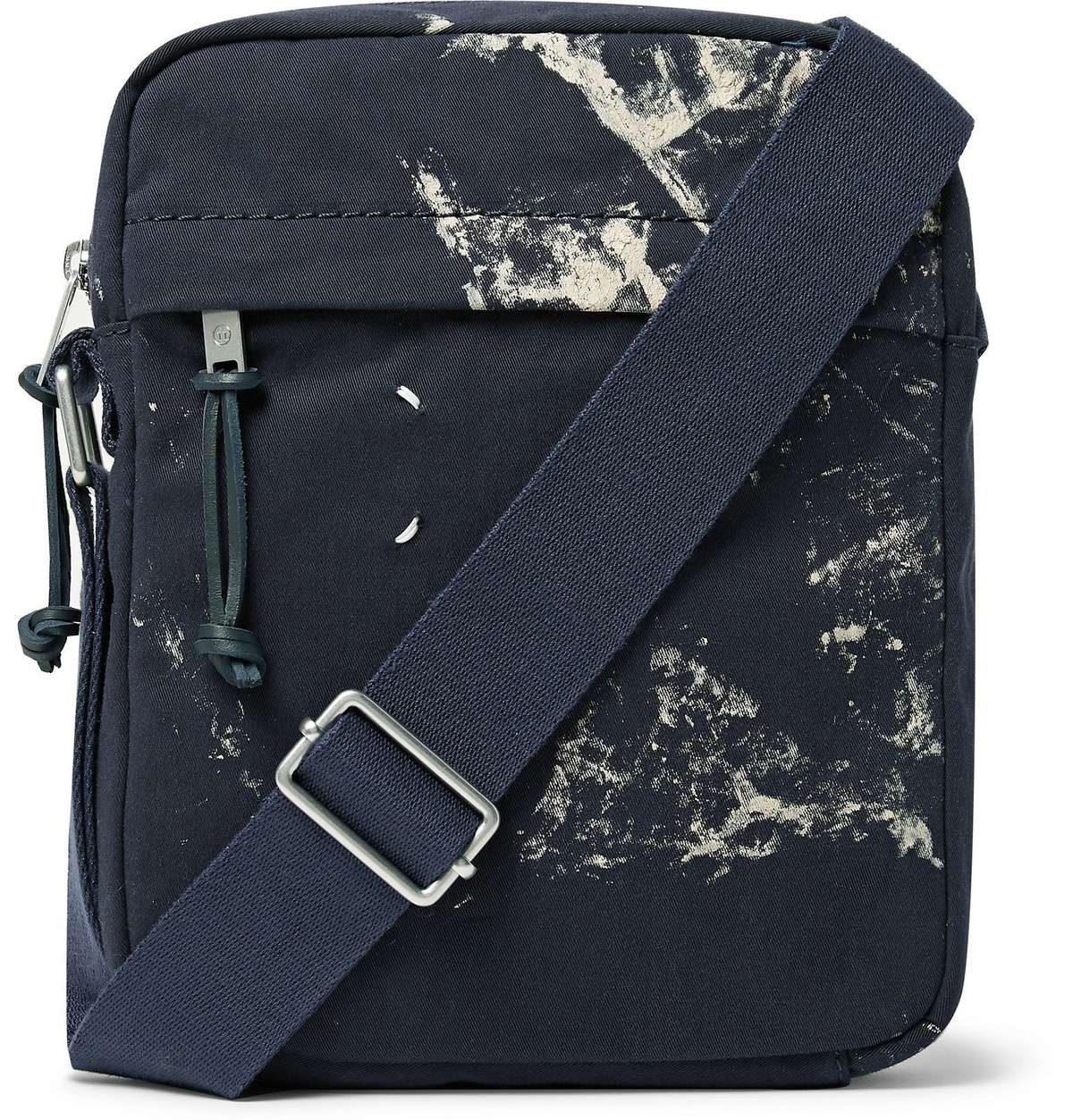 Maison Margiela - Paint-Splattered Cotton-Twill Messenger Bag