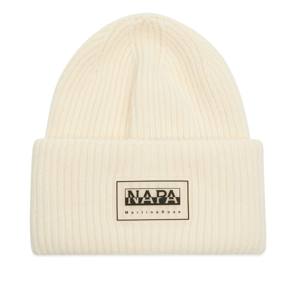 Napapijri Men's x Martine Rose Beanie in White Whisper 