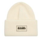 Napapijri Men's x Martine Rose Beanie in White Whisper 