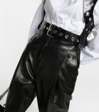 Alexander McQueen - High-rise straight-leg leather pants