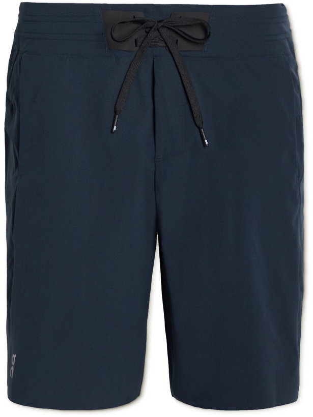 Photo: ON - Hybrid 2.0 2-in-1 Straight-Leg Stretch-Shell Drawstring Shorts - Blue