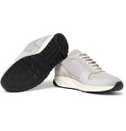 Common Projects - Track Vintage Nubuck and Mesh Sneakers - Men - Gray