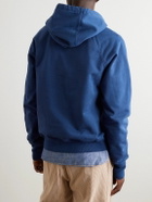 Drake's - Cotton-Jersey Hoodie - Blue