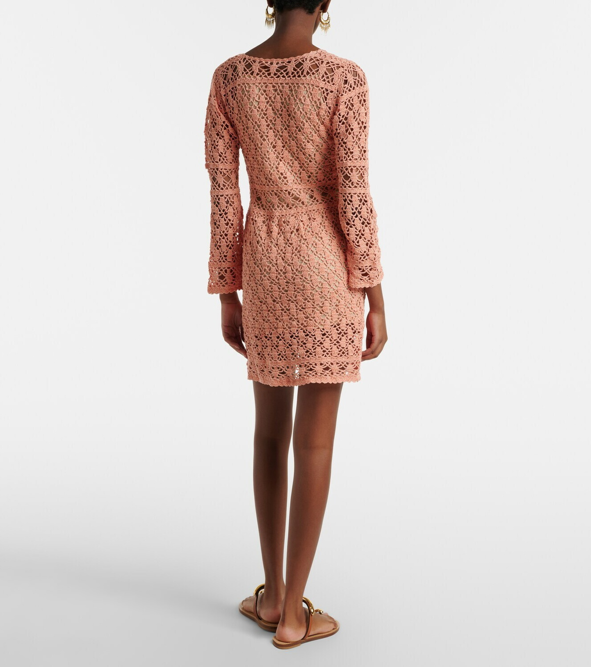 Anna Kosturova Bianca crochet cotton minidress