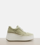 Chloé Nama suede platform sneakers