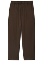 Lardini Tapered-leg Cotton Trousers Brown