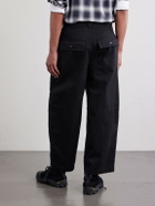 FrizmWORKS - Wide-Leg Cotton-Twill Trousers - Black