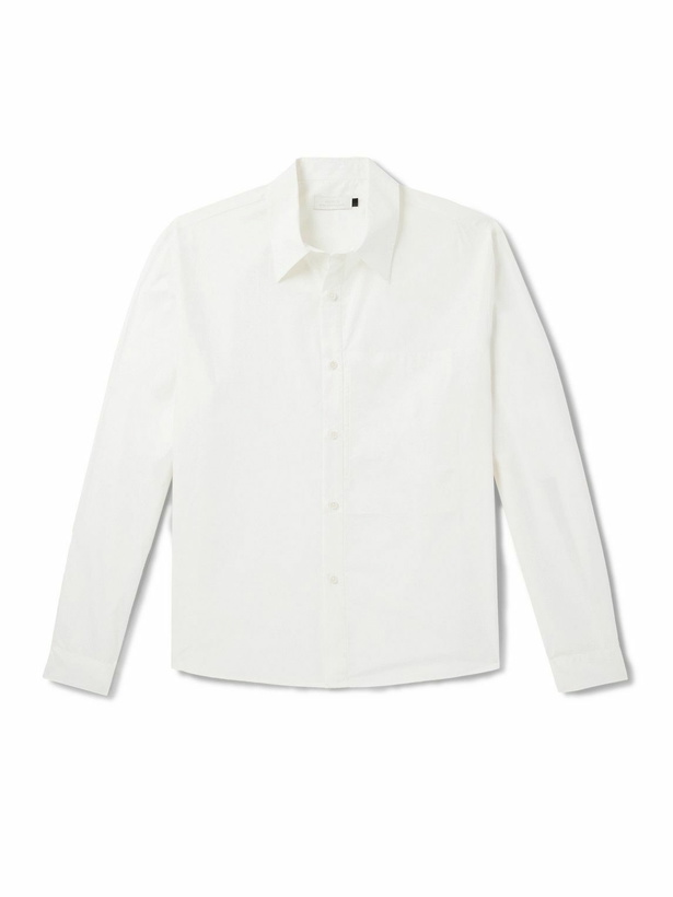 Photo: Amomento - Cotton and Silk-Blend Poplin Shirt - White